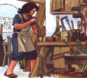 Jesus works in Joseph's workshop