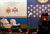 Almudi.org - El rey Abdalá II durante el discurso de bienvenida que ofreció ante el Papa