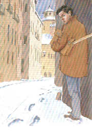 huellas en la nieve