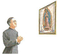 reza a la Virgen de Guadalupe